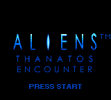 Aliens - Thanatos Encounter (USA, Europe) Title Screen